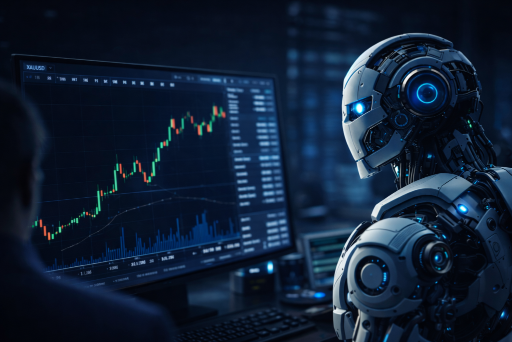 Robô de trading no ouro operando XAUUSD sem indicadores