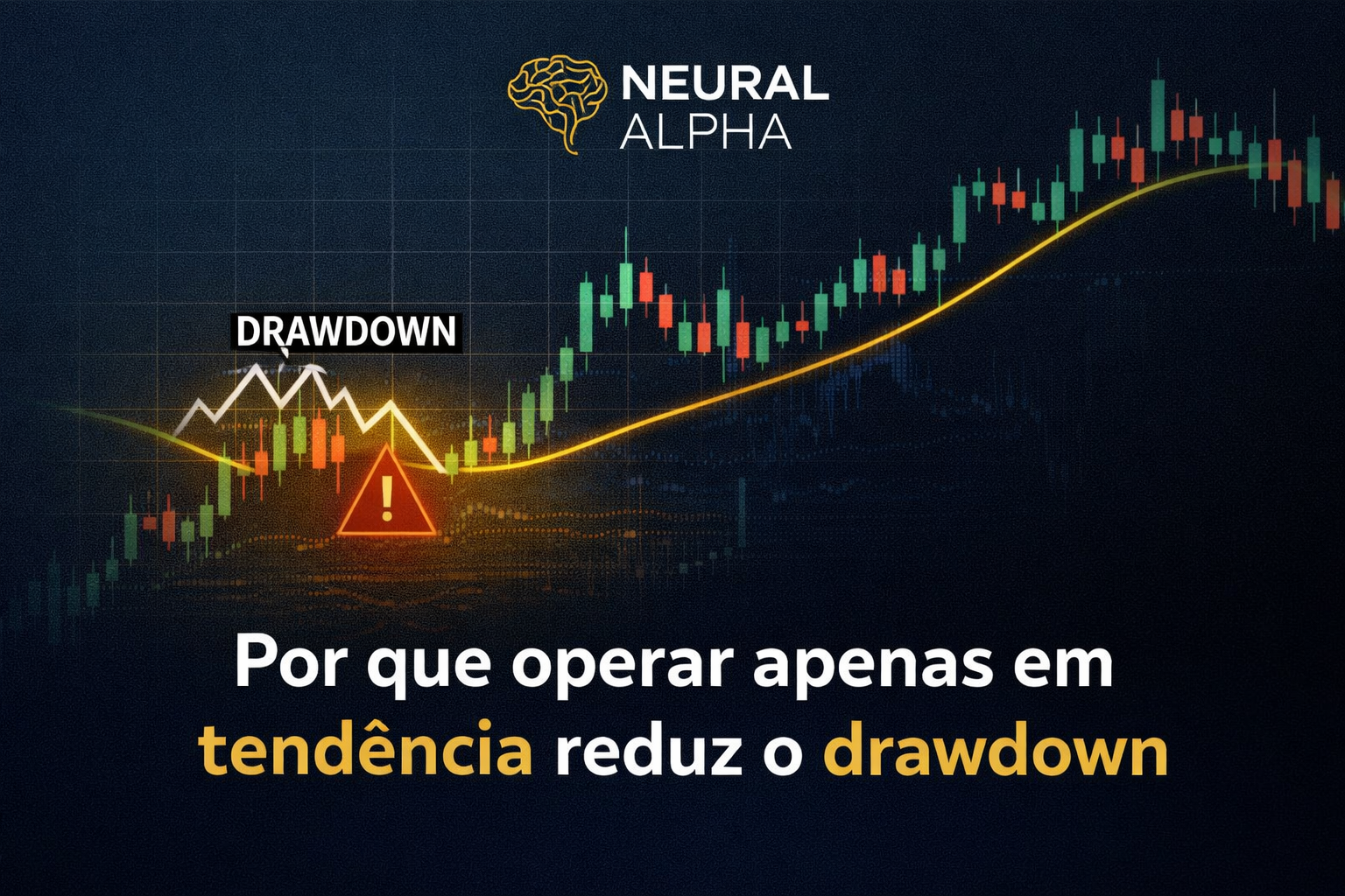 Gráfico do mercado mostrando uma tendência clara de preço enquanto um sistema automatizado executa operações alinhadas ao movimento principal para reduzir exposição ao risco.