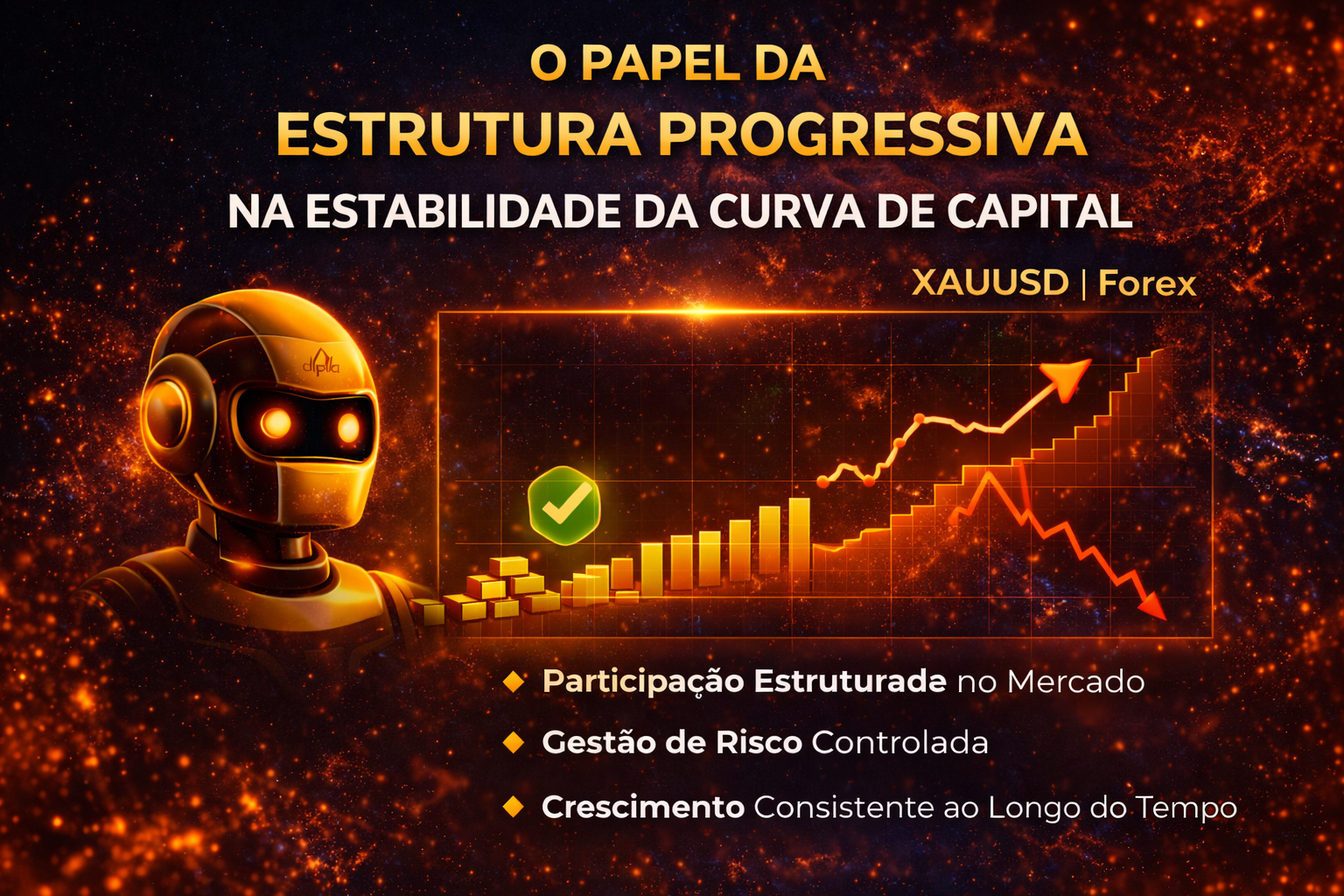 No trading profissional, especialmente no mercado de ouro (XAUUSD), manter uma curva de capital estável é um dos maiores desafios para traders e investidores. A volatilidade natural do mercado financeiro pode gerar oscilações significativas nos resultados, e é justamente nesse cenário que a estrutura progressiva de operações desempenha um papel fundamental na gestão de risco e na estabilidade da conta.